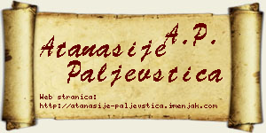Atanasije Paljevštica vizit kartica